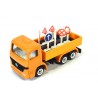 Mercedes Actros with traffic signs