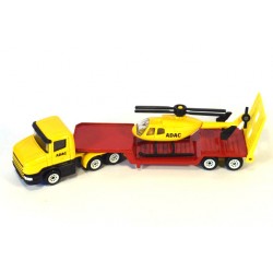Scania low loader with helicopter