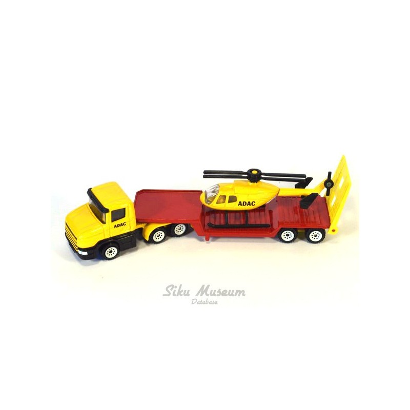 Scania low loader with helicopter