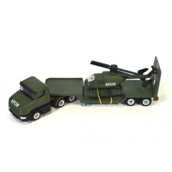Scania dieplader with KFOR helicopter