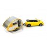 Volkswagen New Beetle with T@B caravan
