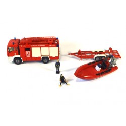 MAN TGA Rosenbauer fire engine with rescue boat Pompiers