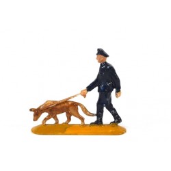 Policeman with police dog