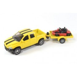 Dodge Ram met aanhanger en kart