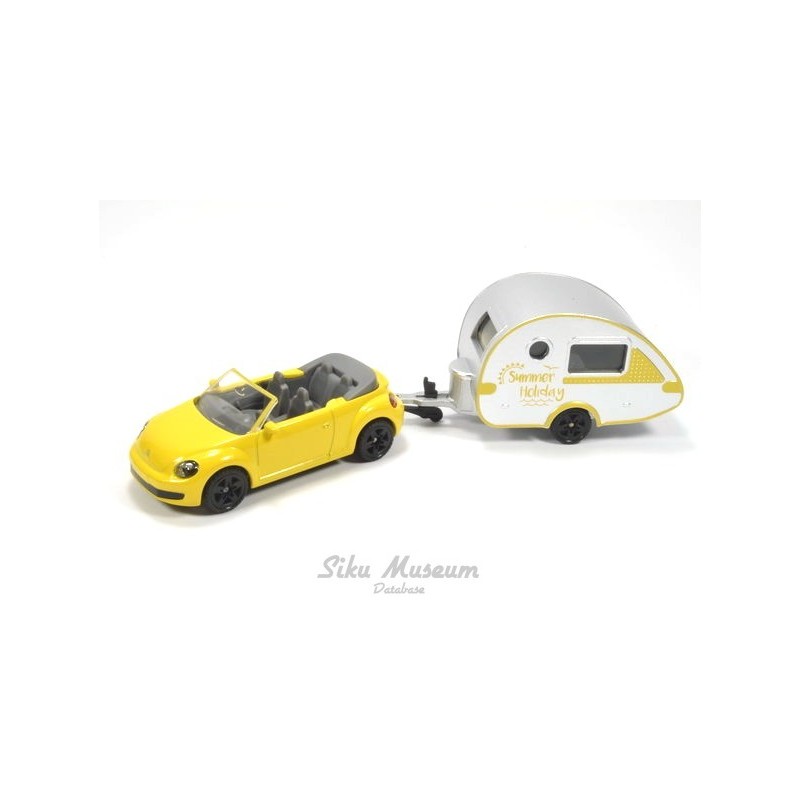 Volkswagen New Beetle met T@B caravan