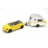 Volkswagen New Beetle met T@B caravan